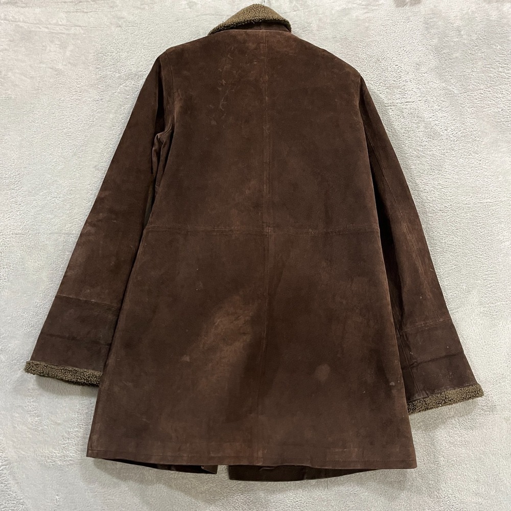 Vintage Bagatelle Coat Womens Medium Brown Suede Faux Fur Quilted 90s Western‎ - Picture 2 of 15